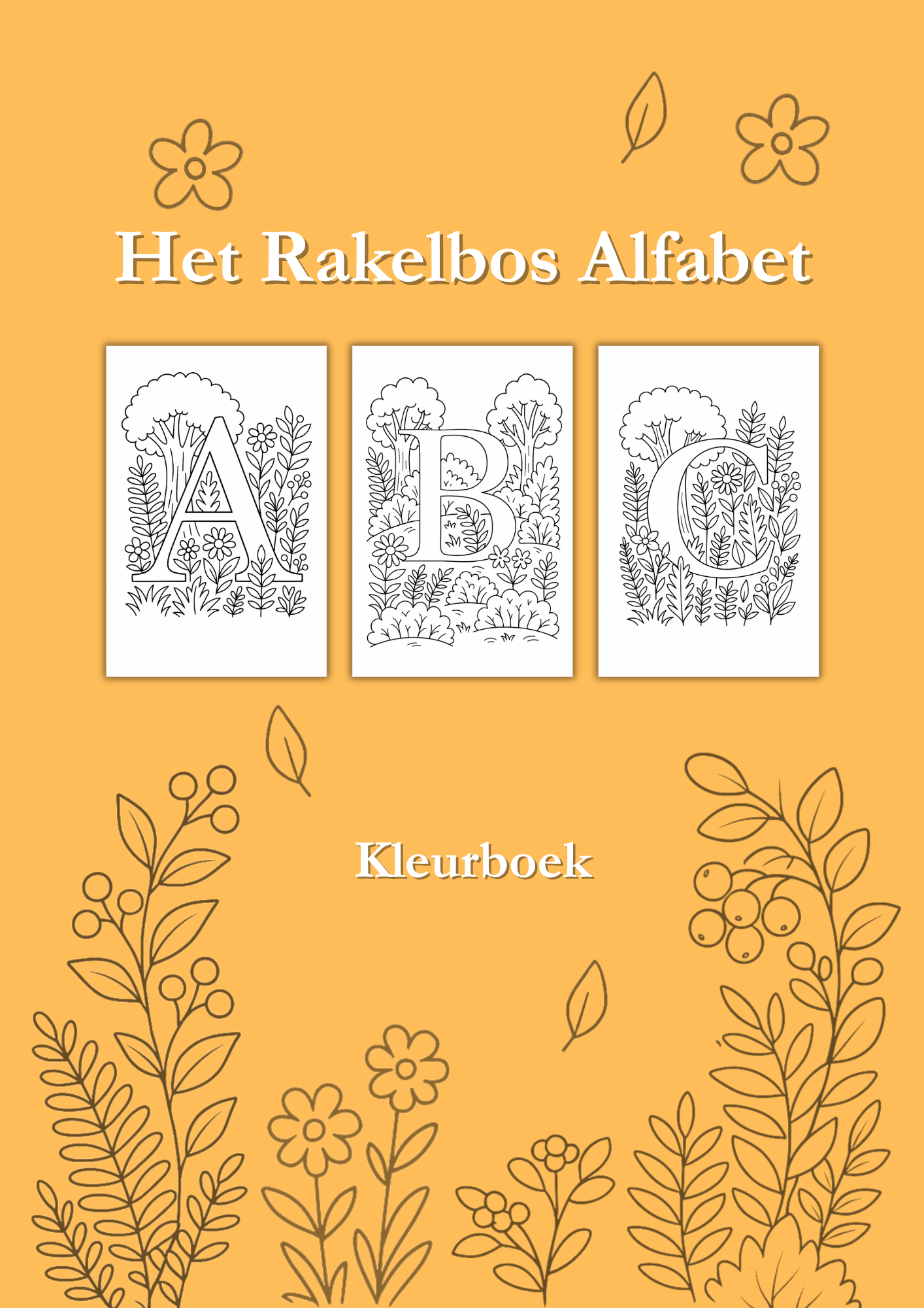 Het Rakelbos Alfabet - printable kleurboek